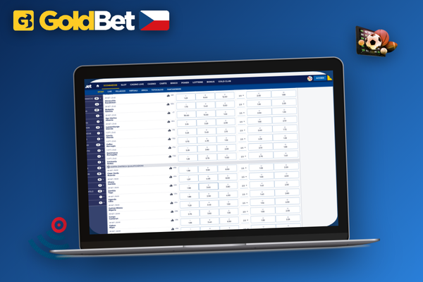 Goldbet Casino Android aplikace a webová verze na notebooku vedle sebe
