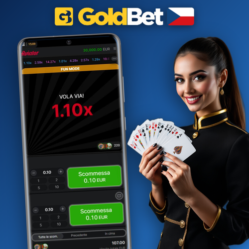 Goldbet Casino Aviator crash hra – letadlo stoupá po křivce multiplikátoru