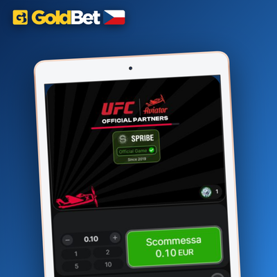 Ikona dual bet v Aviator hře Goldbet Casino – dvě sázky v jednom kole