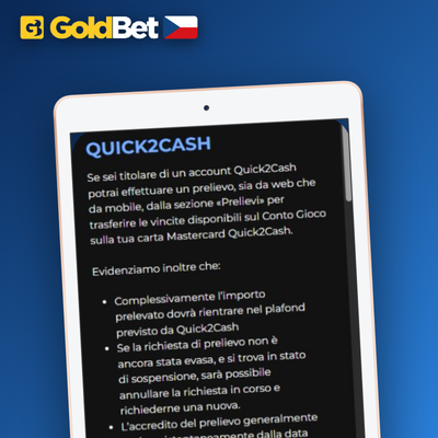 Bankovní převod v CZK pro výběr vyšších částek z Goldbet Casino na český účet