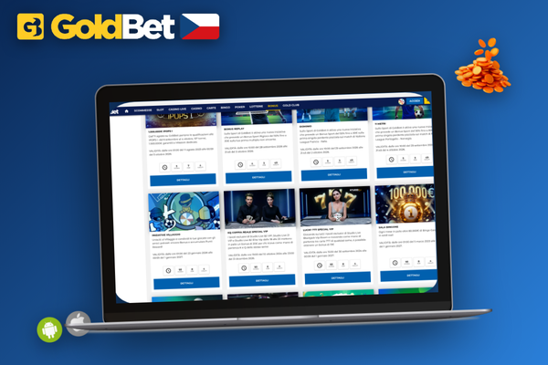 Registrační formulář Goldbet Casino pro získání bonusu za registraci na notebooku