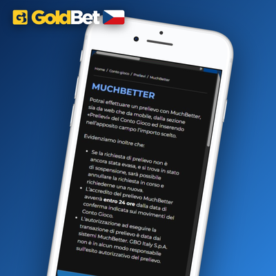 Doba zpracování výběru v Goldbet Casino od okamžitého připsání do 24 hodin