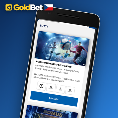 Zlatá truhla symbolizující uvítací bonus Goldbet Casino ve výši 550 %